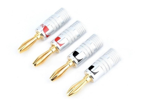 Plug Banana Nakamichi Folh. A Ouro P/ Caixas De Som-2 Pares