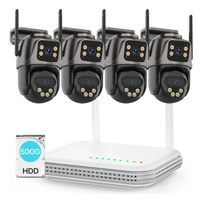 Kit De Seguridad Videovigilancia Exterior 8ch Nvr Con 4 Cámaras+500gb Disco Duro | Envío gratis