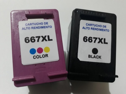 Kit 667xl Preto E 667xl Color Compativel Com  2376 2776 6476