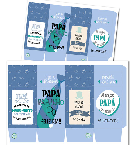 Kit Imprimible Cajas Milk Día Del Padre 6 - Listo P/imprimir
