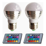 Eleidgs 2 Bombillas Decorativas Xq001 De 3 W Rgb Led Mgica,