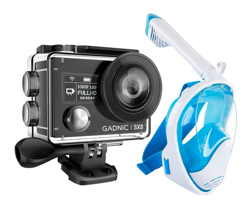 Camara Deportes 4k Gadnic Wifi Sumergible + Mascara Snorkel