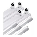 Pack 5 Tubos Led 18w Con Base 