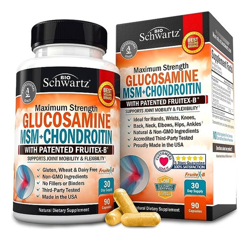 Bioschwartz Glucosamina Msm + Condroitina 90 Capsulas