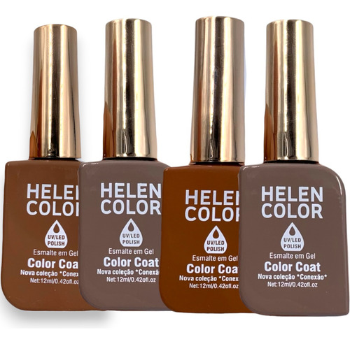 Kit Esmalte Helen Color Cores Marrom Nova Coleção Conexão 