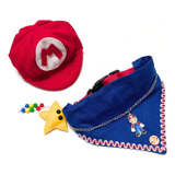 Fantasia Pet Super Mario Bandana Com Boina Para Cachorro G