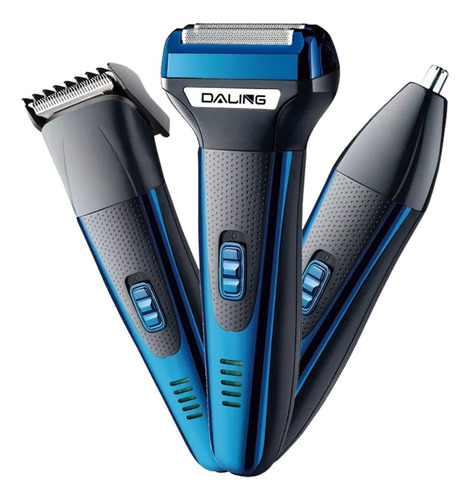 Máquina De Barbear Raspar Pelos Do Corpo 3 Em 1 Sem Fio Pro Cor Azul/preto 110v/220v