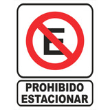 Cartel Prohibido Estacionar 30x40 Cm Alto Impacto Oferta!!!