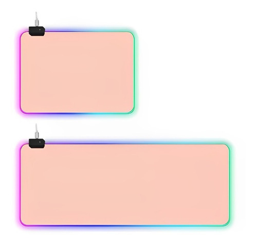 Mousepad Rosa Gamer Led Rgb 7 Cores Grande 80 X 30cm