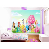 Papel De Parede Disney Princesas Infantil 7m² Ndp10