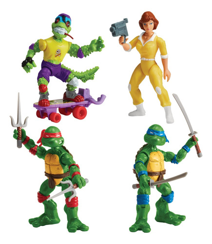 Playmates Tmnt Tortugas Ninja Comic Adventures Heroes 4 Pack