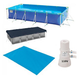 Piscina Premium Retangular Estrutural 10.000 L + Capa +