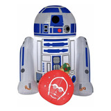 Inflable Navideño Star Wars R2d2 Con Adorno 122 Cm De Altura