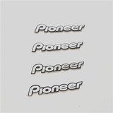 4 Emblema Logo Pioneer Adhesivo Para Auto O Parlantes