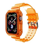 Correa Funda Naranja Compatible Apple Watch 38-40mm Y 42-44m