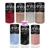 Esmaltes Anita - Kit Com 7 Cores De Glitters