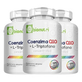 3x Coenzima Q10 + L-triptofano Ubiquinol Pura 500mg 360 Cáp