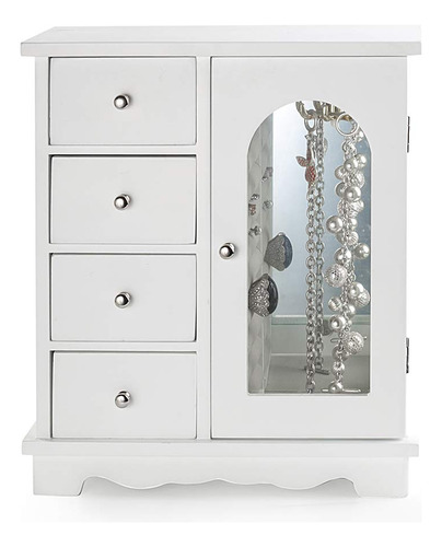 Zgzd Joyero Blanco Organizador De Maquillaje Y Accesorios D.