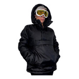 Campera Ski Snowboard  Nieve Anorak Negra - Jeans710