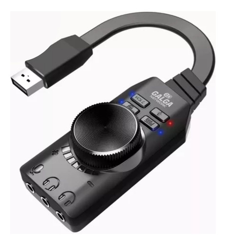 Placa De Sonido Usb A Jack 3.5 Auricular Y Microfono