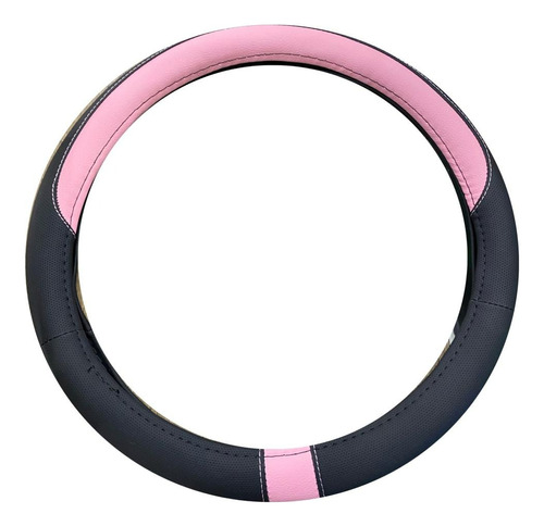 Cubre Volante 38cm Universal  Reforzado - Negro Con Rosa