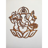 Cuadro Decorativo Mandala Ganesha Elefante Dios Hindú 30cm