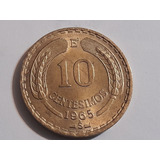 Moneda Chile 10 Centesimos De Escudo 1965(x1070-x