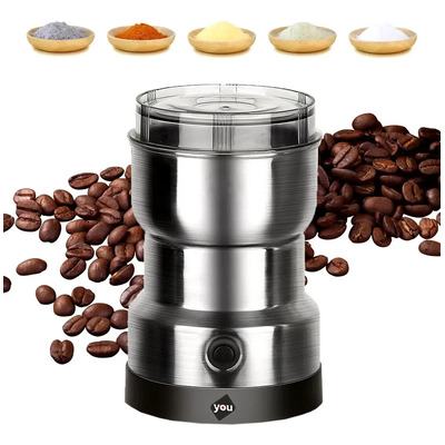Molino Pulverizador Electrico De Cafe Hierbas Especias You Color Plateado | MercadoLibre