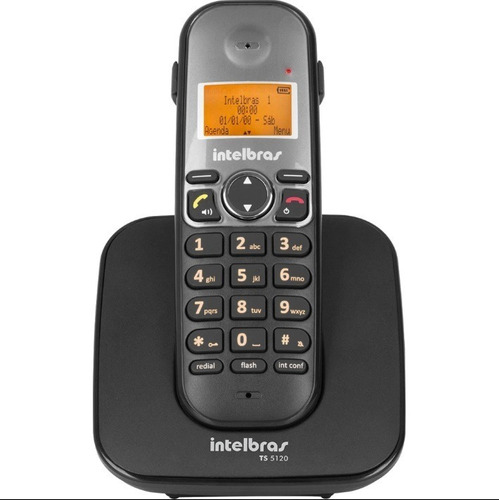 Telefone Sem Fio Com  Viva-voz  Intelbras Ts5120 Preto