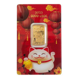 Lingote De Oro 24k Pamp Good Luck 5gr Coleccion Única 5000 U