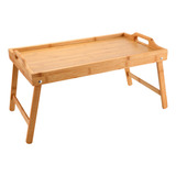 Mesa De Cama Plegable, Portátil, Multifuncional, De Madera,