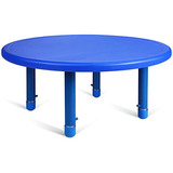 Wesiti Round Activity Table Adjustable Height Preschool Tabl