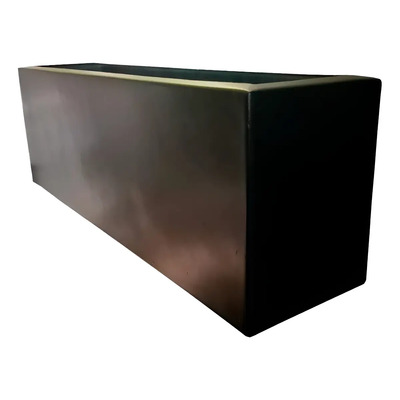 2pz Maceta Jardinera Fibra De Vidrio 120x40x20cm Color Chocolate