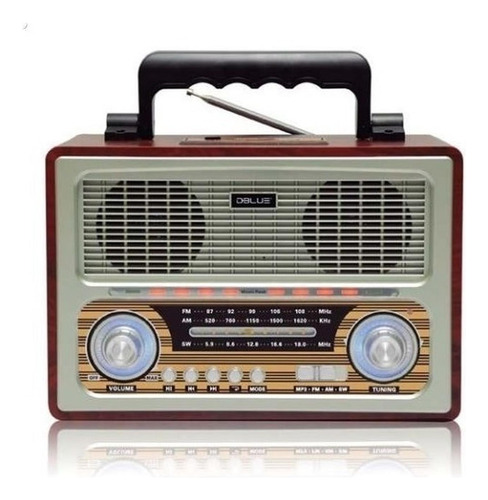 Radio Parlante Retro Vintage Am Fm Bluetooth Sd / K