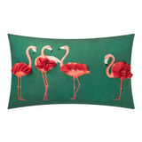 King Rose Estéreo Flamingo Funda De Almohada Decorativ...