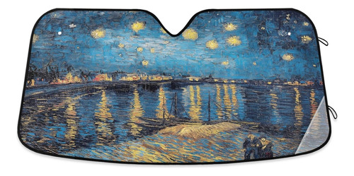 Qilmy Parasol Plegable Para Parabrisas Delantero Van Gogh St