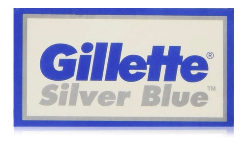 50 Navajas Gillette Silver Blue
