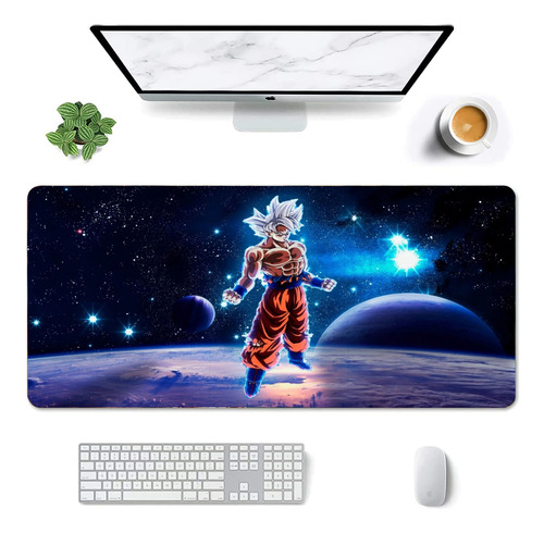 Mouse Pad Largo Goku Espacio Dragon Ball Gamer Anime 30x70cm