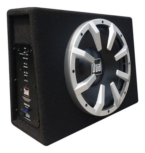 Subwoofer Amplificado Dual Tbx10a Delgado 10 Bajo Potente Color Negro