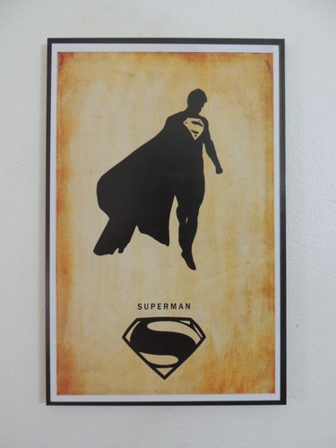 Cuadros Infantiles De Superheroes 27x42 Superman Batman Dc