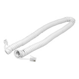 Cable De Teléfono Espiral Blanco 4.5m Fulgore Fu0651