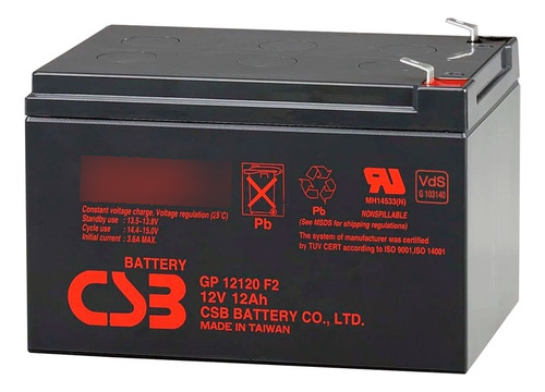 Bateria Respaldo Gp 12120 F2 12v 12ah Agm Csb