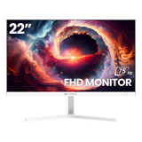 Crua Monitor Blanco De 22 Pulgadas, Fhd P 95% Srgb 75hz Mon.