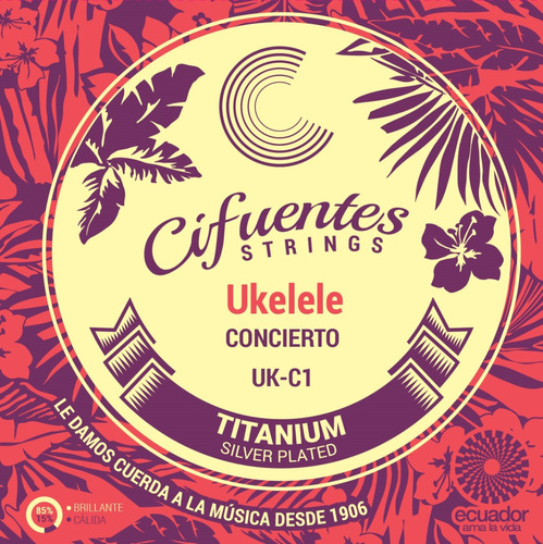 Cuerdas Ukelele Concierto Silver Plated Ukc1 Cifuentes