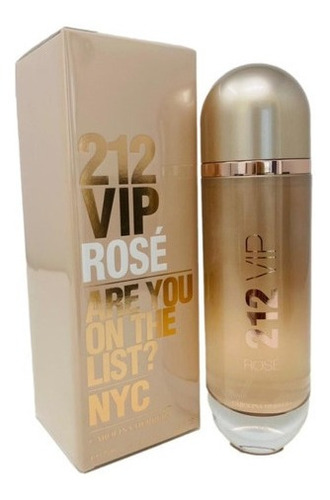 Perfume 212 Vip Rose 125 Ml Edp - 100% Original + Amostra.