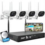 2nlf® Kit De Camaras Videovigilancia Cctv Wifi 2mp Nvr 500gb