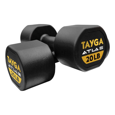 Par Pesas Mancuernas 20lb C\u002Fu Tayga Atlas Gimnasio Color Negro | Envío gratis