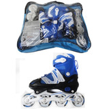 Rollers Azul Aluminio Extensible 35-38 Reforzado En Bolso