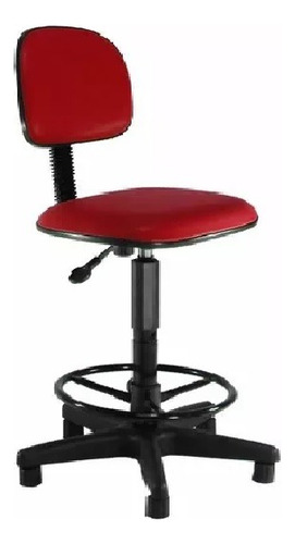 Cadeira Caixa Secretaria Tecido Vermelho (direto De Fabrica)
