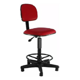 Cadeira Caixa Secretaria Tecido Vermelho (direto De Fabrica)